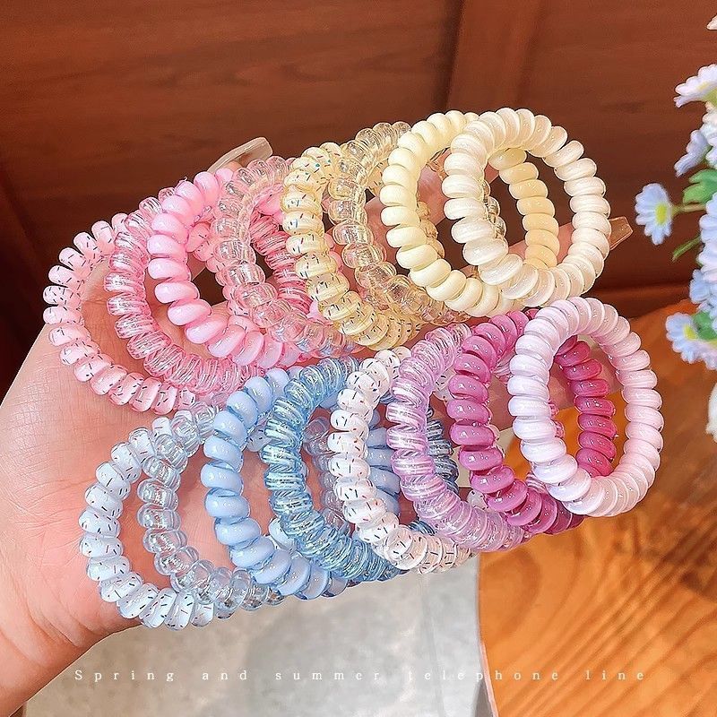 電話線發圈女高彈力耐用扎頭發