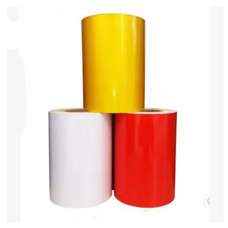 5cm10cfm黑黄红白反光膜警示胶带反光贴条地贴纸防水安全标识贴条