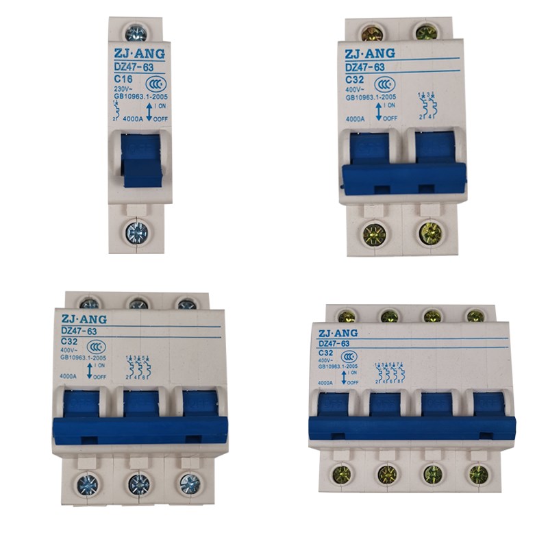 广州珠江电器1P2P3P4P空气开关16A63A100ADZ47断路器分路控制开关