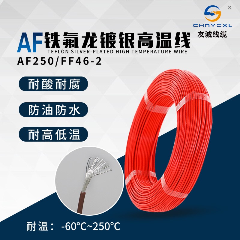 AF250国标铁氟龙耐高温电线FF46-2镀银电源改造线0.5 0.75 10平方