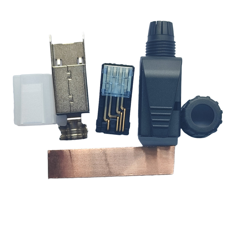 工业级用profinet ehtercat四芯网路线水晶头 pn通讯线总线rj45接