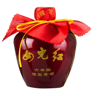 女儿红六年陈酿纯正绍兴老酒小陶坛装350mLx6整箱泡阿胶特型黄酒