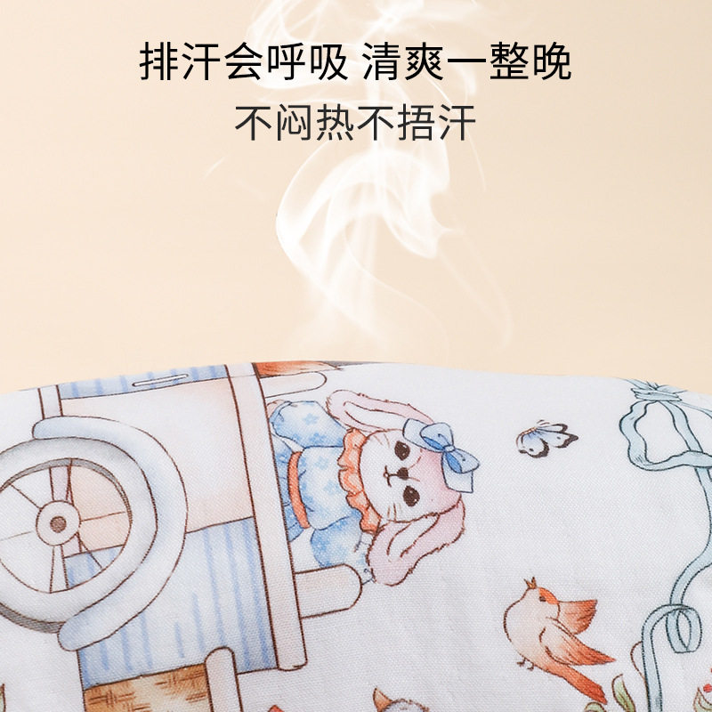 婴儿枕头竹棉纱布 a类云片枕新生儿平枕透气枕巾初生儿宝宝凉席枕