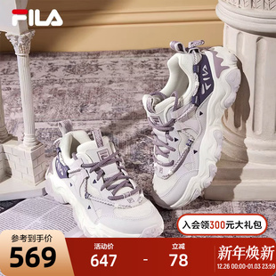 运动鞋 2024夏季 新款 FILA 5代复古休闲鞋 老爹鞋 猫爪鞋 斐乐官方女鞋