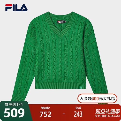 FILA斐乐女士休闲编织衫毛衣