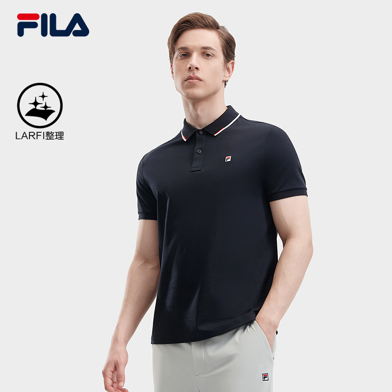 FILA 斐乐男子针织翻领短袖POLO衫2024夏季新款商务透气运动T恤,运动服/休闲服装,运动POLO衫,淘宝优惠券,粉丝福利购,淘宝优惠卷