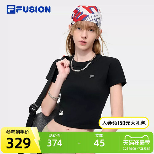 FILAFUSION斐乐短袖T女子