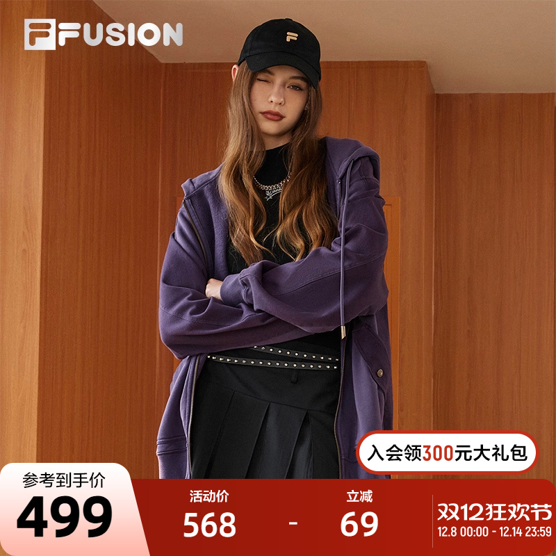 FILAFUSION斐乐针织连帽外套