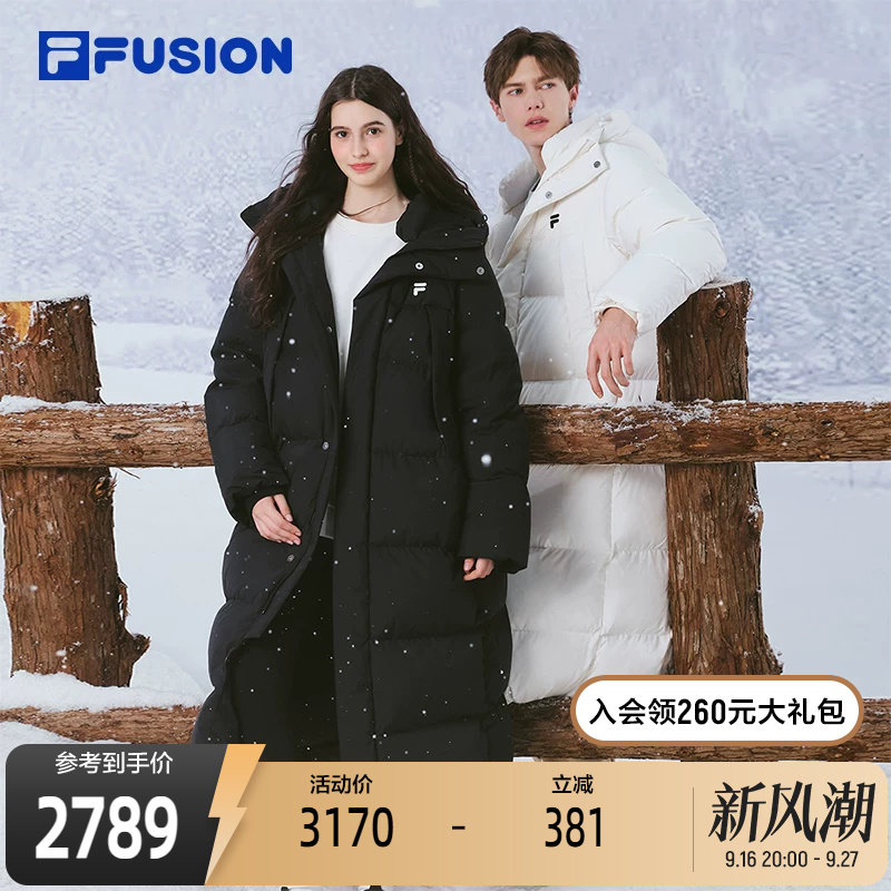 FILAFUSION斐乐中性长款羽绒服