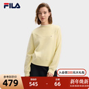 休闲宽松拼接针织上衣 时尚 FILA 斐乐官方女子套头卫衣2025春新款