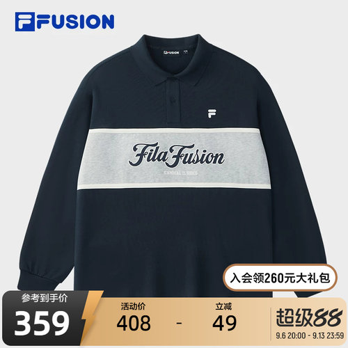 FILAFUSION斐乐中性长袖POLO衫