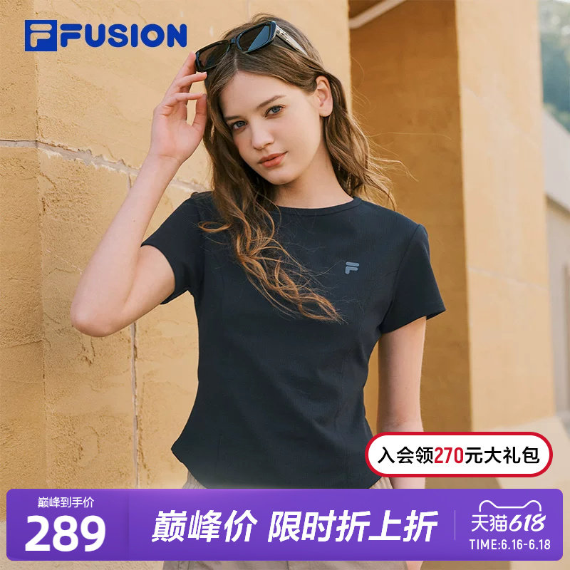 FILAFUSION斐乐潮牌针织短袖衫