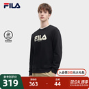 休闲运动圆领针织上衣长袖 FILA 套头衫 冬季 斐乐官方卫衣加绒男士