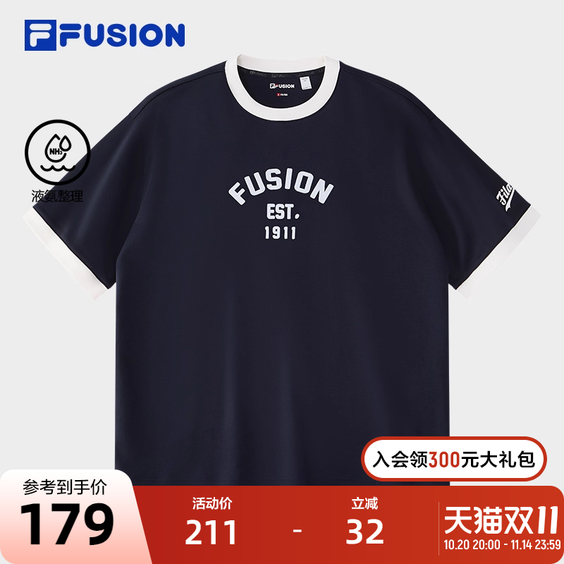 FILAFUSION斐乐短袖T男子
