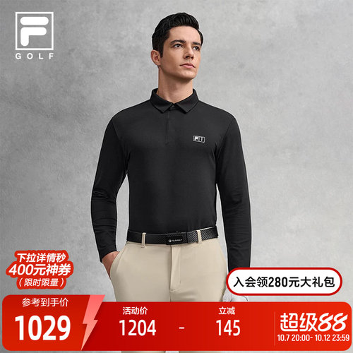 FILA斐乐针织长袖POLO衫