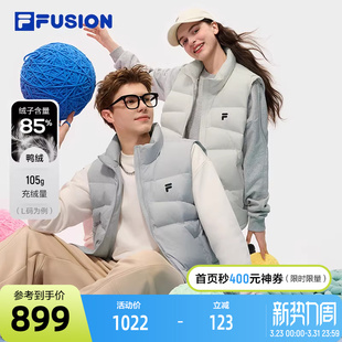 时尚 羽绒马甲2025冬新款 休闲宽松外套 FUSION斐乐潮牌情侣款 FILA