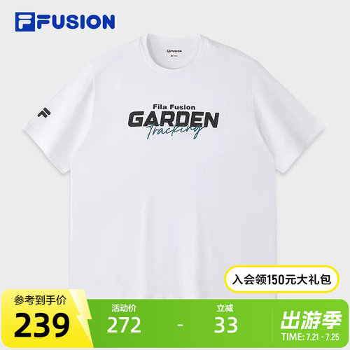 FILAFUSION斐乐男士针织短袖衫
