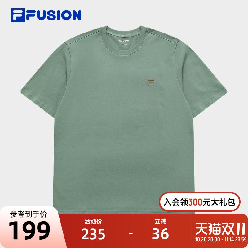 FILAFUSION斐乐男士针织短袖衫