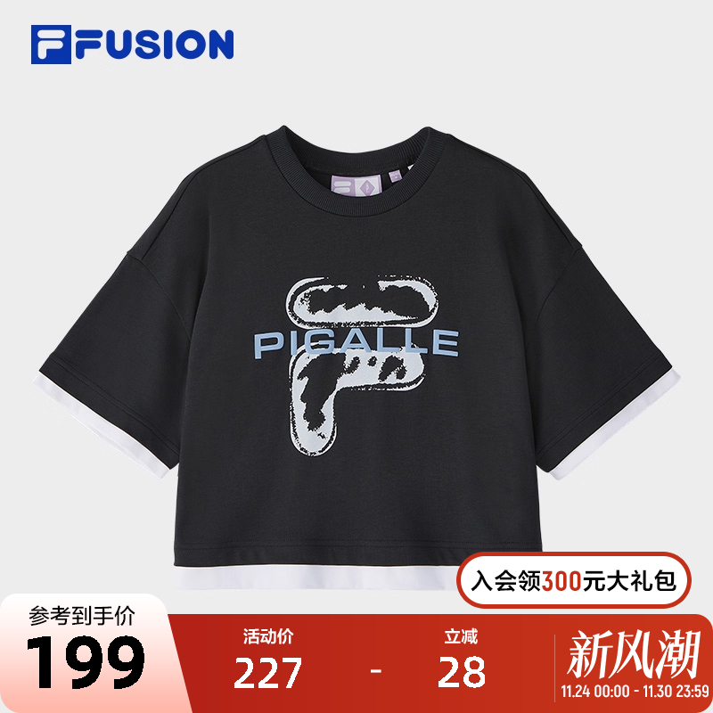 FILAFUSION斐乐女士针织短袖衫