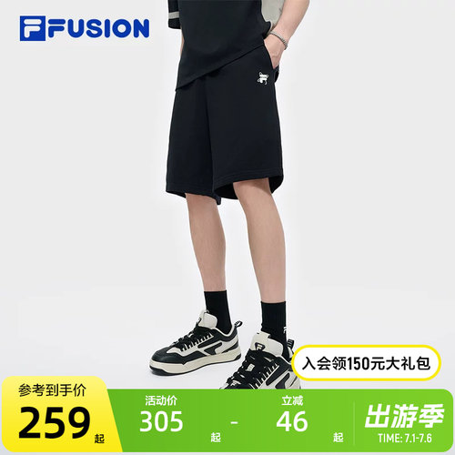 FILAFUSION斐乐潮牌针织五分裤