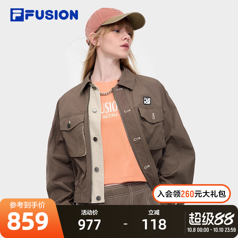 FILAFUSION斐乐梭织上衣女子