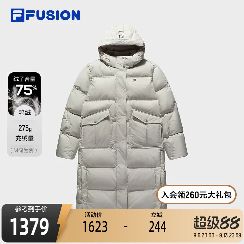 FILAFUSION斐乐女士长款羽绒服