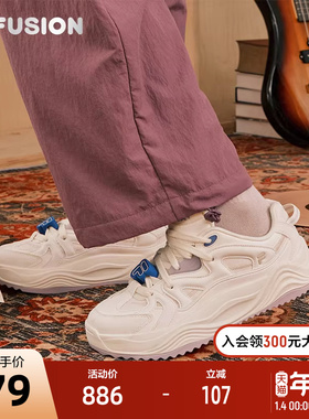 TELLA丨FILA FUSION斐乐潮牌女鞋厚底面包板鞋2026春季新款休闲鞋