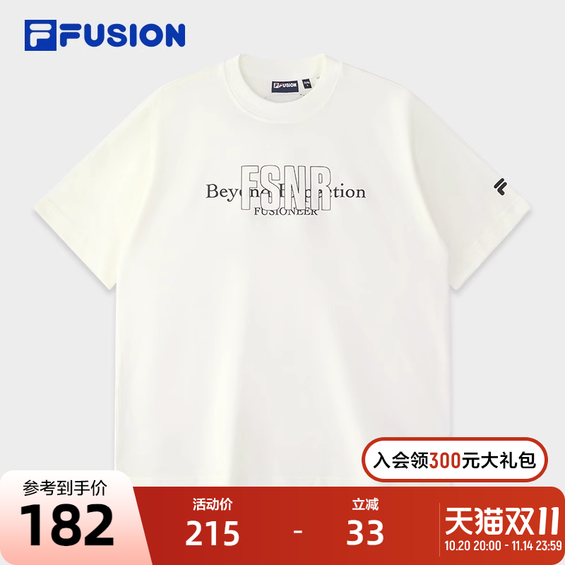 FILAFUSION斐乐短袖T男子