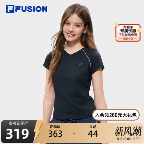 FILAFUSION斐乐女士针织短袖衫