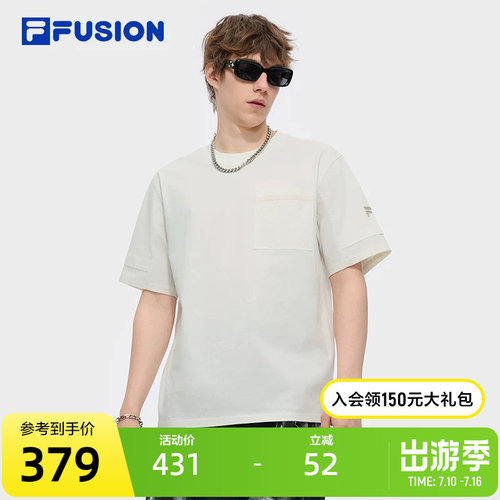 FILAFUSION斐乐男子针织短袖衫