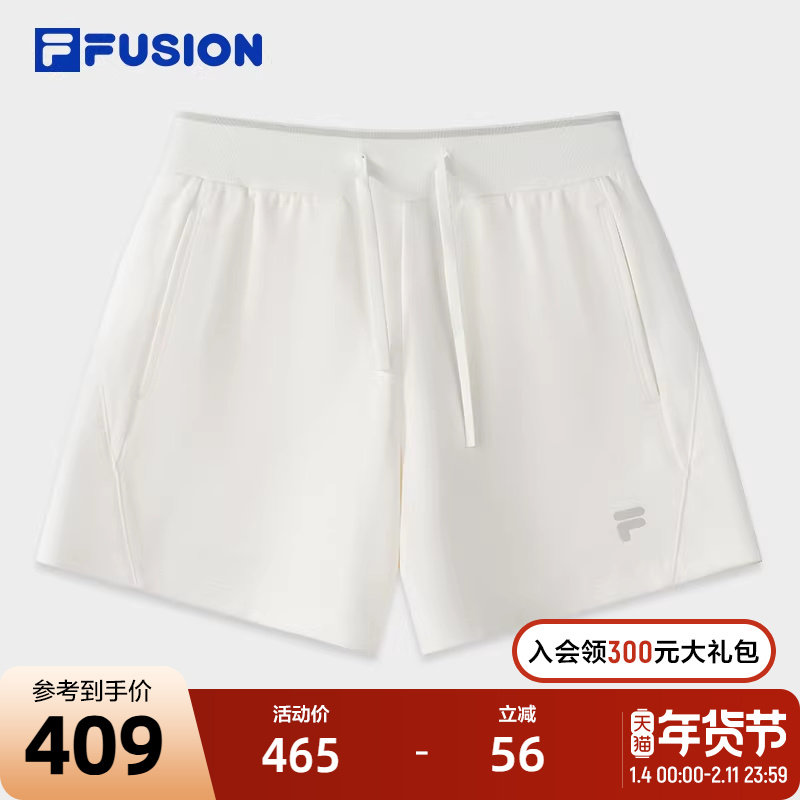 FILA FUSION斐乐潮牌针织短裤女2025秋季新款时尚简约基础休闲裤,运动服/休闲服装,运动中长裤／短裤,淘宝优惠券,粉丝福利购,淘宝优惠卷