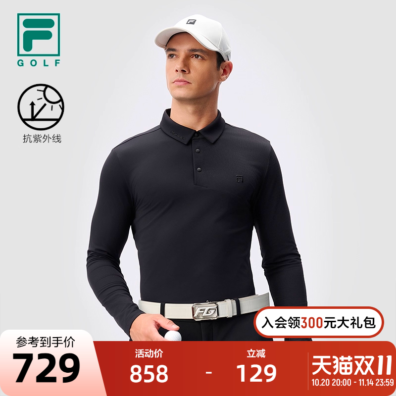 FILA斐乐针织长袖POLO衫