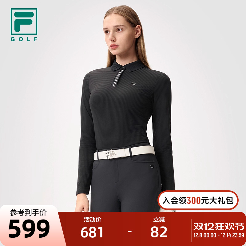FILA斐乐针织长袖POLO衫