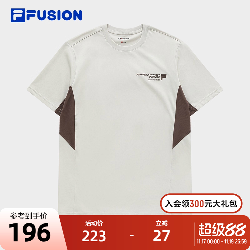 FILAFUSION斐乐短袖T男子