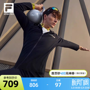 外套2025夏新款 针织长袖 健身运动基础防晒上衣 斐乐官方男士 FILA