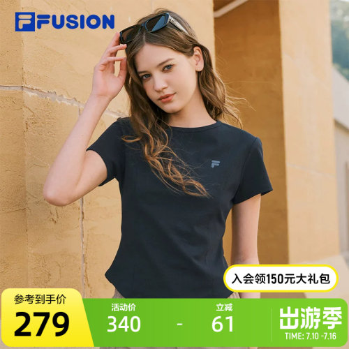 FILAFUSION斐乐潮牌针织短袖衫