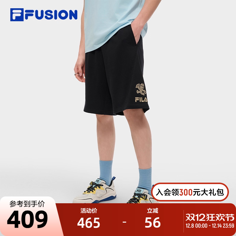 FILAFUSION男子针织五分裤