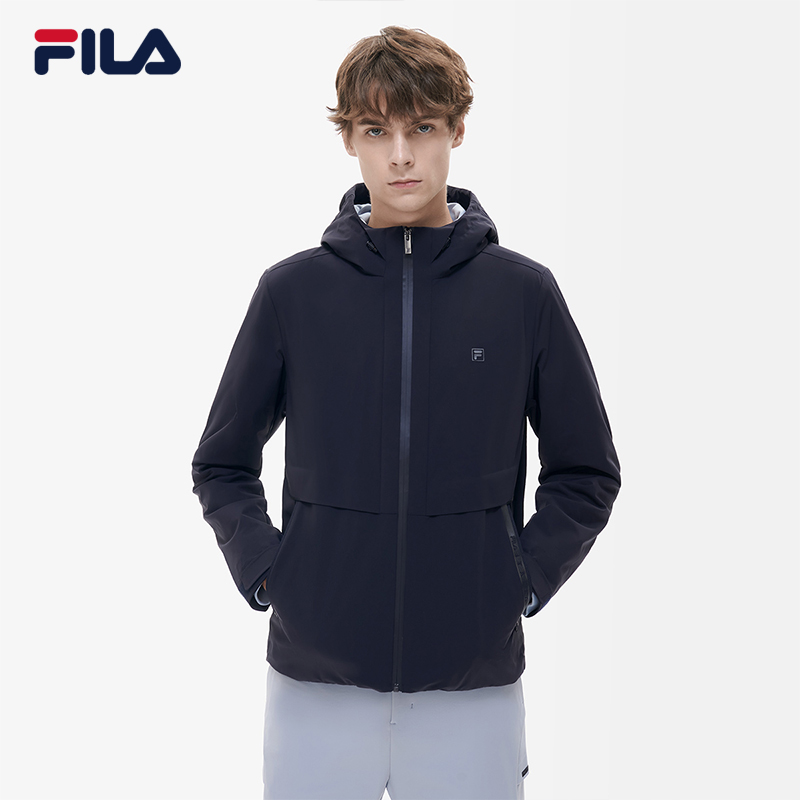 FILA 斐乐官方男士休闲套装2022年春季潮流外套梭织服装