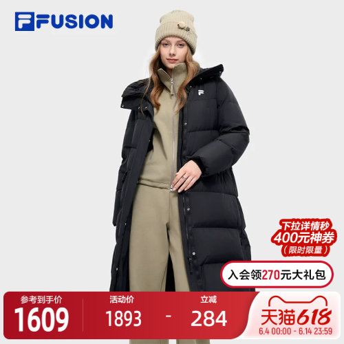 FILAFUSION斐乐长羽绒服女子