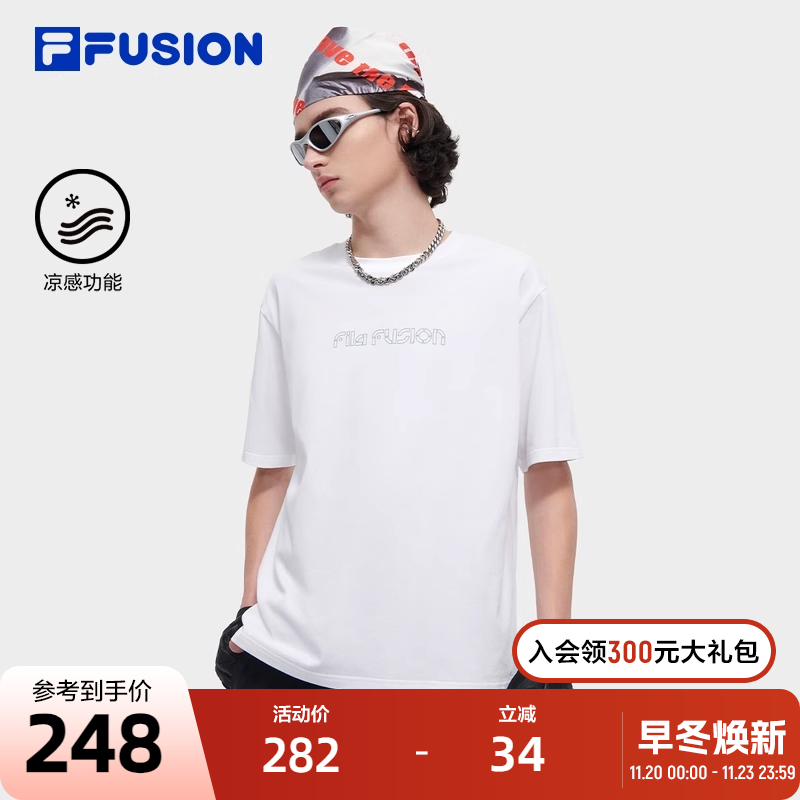 FILAFUSION斐乐男士针织短袖衫