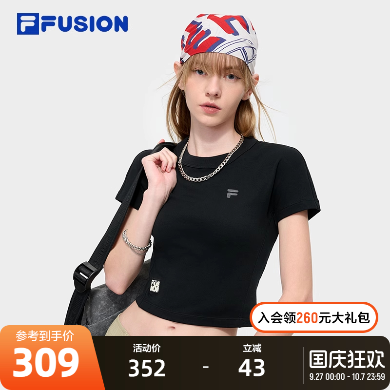 FILAFUSION斐乐短袖T女子