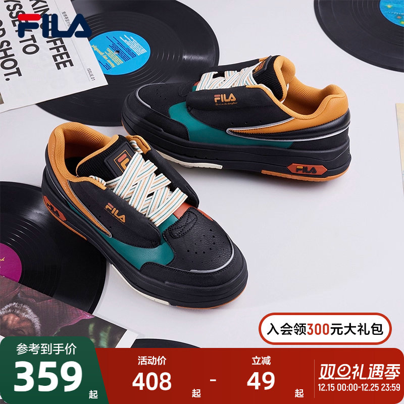 FILA 斐乐官方情侣板鞋2023冬季MIX潮时尚保暖潮流男女鞋休闲鞋