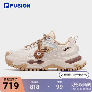 FILA FUSION斐乐潮牌BIANCO DX SO厚底潮鞋女2025冬季新款跑步鞋