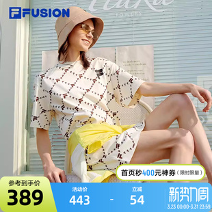 Askin凉感休闲裙裙子 斐乐潮牌女针织连衣裙2022夏季 FILA FUSION