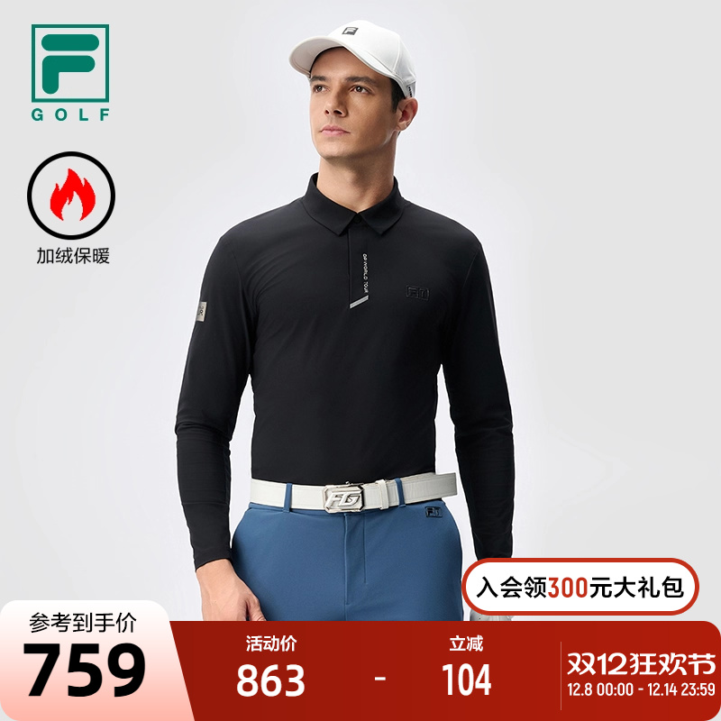 FILA斐乐针织长袖POLO衫