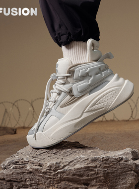 FILA FUSION斐乐女鞋THE MASH复古篮球鞋2024春新款运动鞋翼空鞋