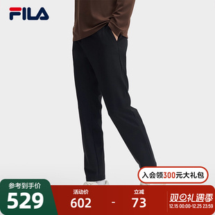 FILA斐乐男士 健身休闲裤 梭织长裤 运动直筒裤 2024冬新款 黄景瑜同款
