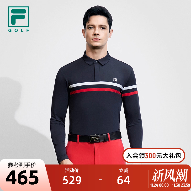 FILA斐乐男子长袖POLO