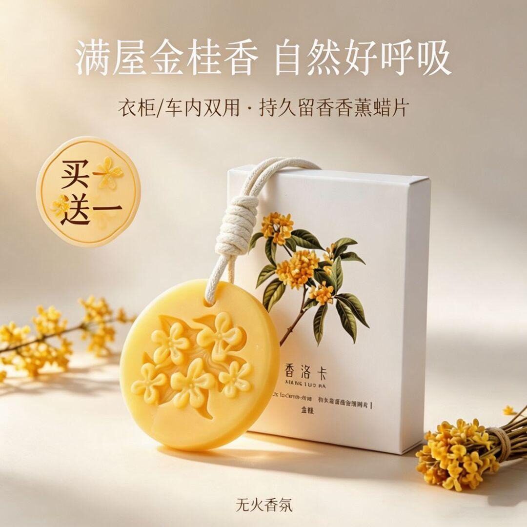 桂花香薰栀子花蜡片香片持久留香室内衣柜车载散香神器无火香氛