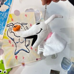 跨境圣诞夜惊魂毛绒挂件万圣节南瓜白狗指偶互动小玩具手偶挂饰女